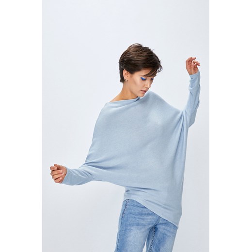 Sweter damski niebieski asymetryczny