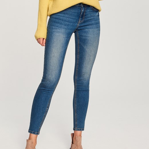 Reserved - Jeansy push up - Niebieski  Reserved 38 