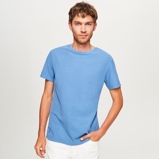 Reserved - Gładki t-shirt - Niebieski Reserved  XL 
