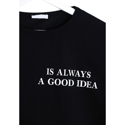Czarny T-shirt Good Idea  Multu L okazyjna cena Multu.pl  
