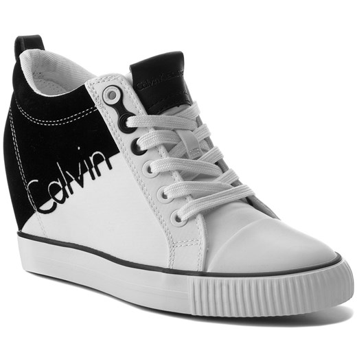 Sneakersy CALVIN KLEIN JEANS - Rory R0647 White/Black  Calvin Klein 38 wyprzedaż eobuwie.pl 