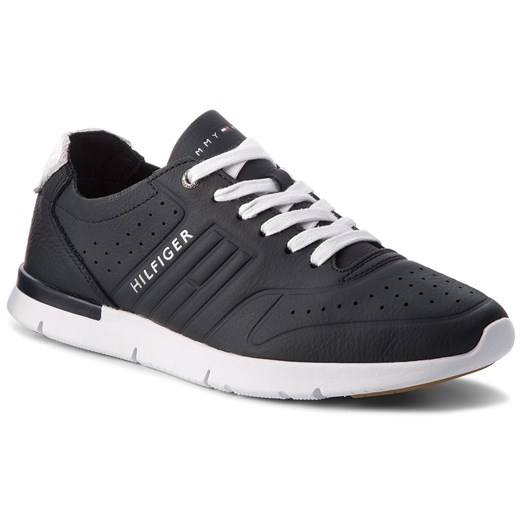 Sneakersy TOMMY HILFIGER - Unlined Th Light Leather Runner FM0FM01630 Midnight 403 Tommy Hilfiger  41 eobuwie.pl