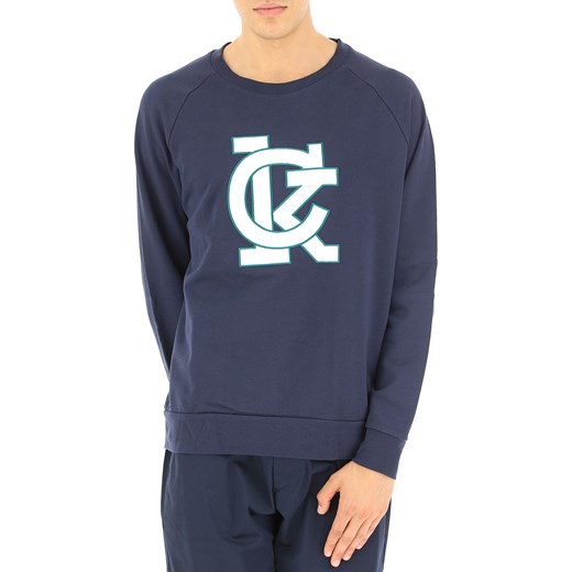 Calvin Klein Bluza dla Mężczyzn Na Wyprzedaży, Granatowy niebieski, Bawełna, 2019, M S