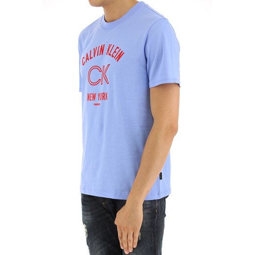 Calvin Klein Koszulka dla Mężczyzn, Light Blue, Cotton, 2017, L M S XL Calvin Klein  M RAFFAELLO NETWORK
