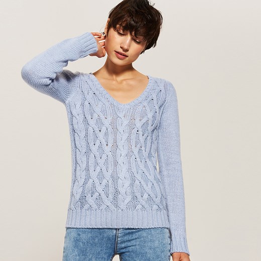 House - Sweter z warkoczami - Niebieski House  XL 