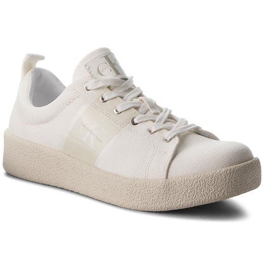 Sneakersy CALVIN KLEIN JEANS - Gerardo Twill S0528 Off White Calvin Klein  44 eobuwie.pl