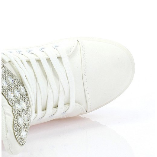 Białe sneakersy na koturnie Royalfashion.pl  41 