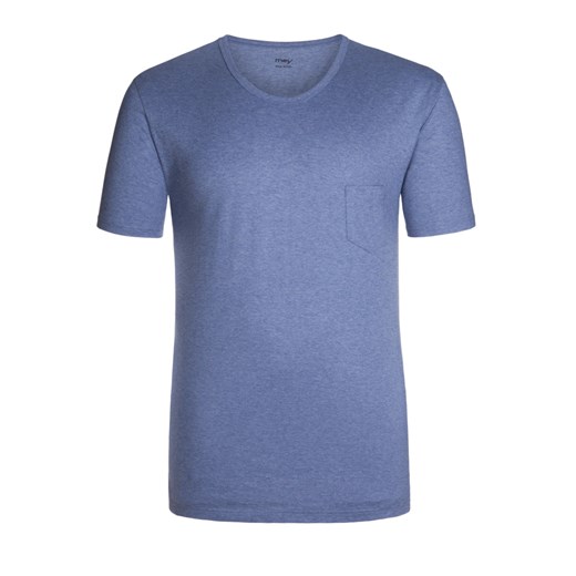 Mey, Wygodna bawełniana koszulka do spania z kieszenią na piersi Niebieski