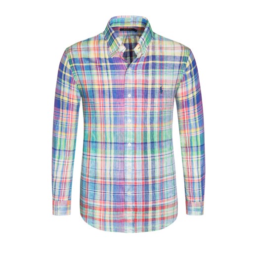 Polo Ralph Lauren, Koszula sportowa w 100% z lnu Niebieski