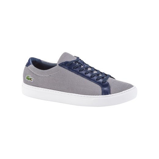 Lacoste, Buty sportowe z płótna typu pika, L.12.12 Niebieski-biaŁy