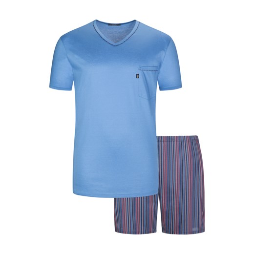 Jado, Krótka piżama w 100% z merceryzowanej bawełny Niebieski