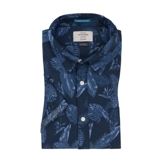 Jack & Jones, Koszula z krótkim rękawem ze wzorem w kwiaty Niebieski
