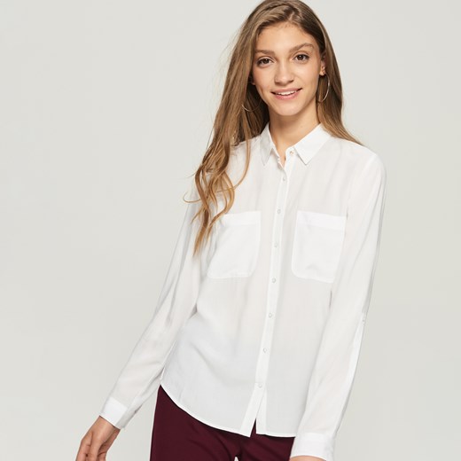 Sinsay - Luźna koszula - Biały  Sinsay XL 
