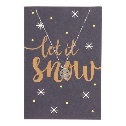 Łańcuszek 'Let it Snow Necklace Giftcard'  Orelia One Size promocja AboutYou 
