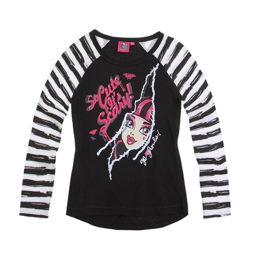 Bluzka dla dziewczynki z Monster High czarna