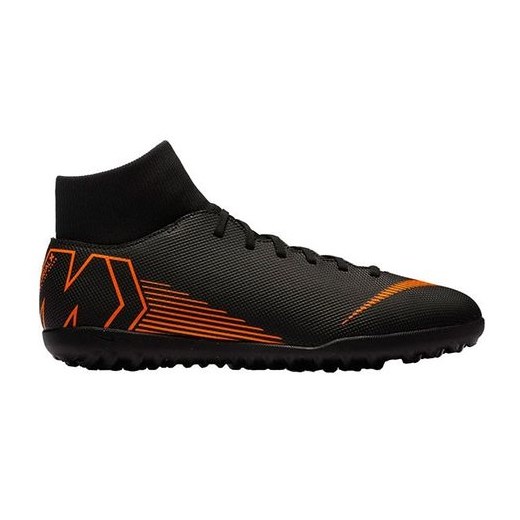 Buty piłkarskie turfy Mercurial SuperflyX VI Club TF Nike (czarno-pomarańczowe)