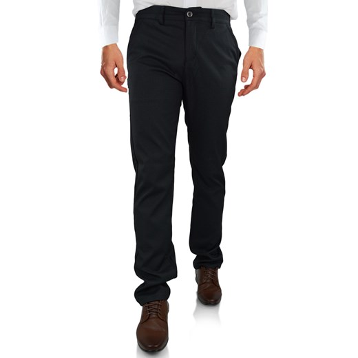 Wyjściowe spodnie męskie w kolorze ciemno-grafitowym BM096-4
