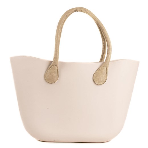 BEŻOWA GUMOWA TOREBKA JELLY BAG