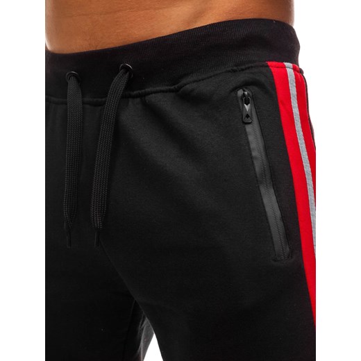 Spodnie dresowe joggery męskie czarne Denley KZ05 Denley  XL 