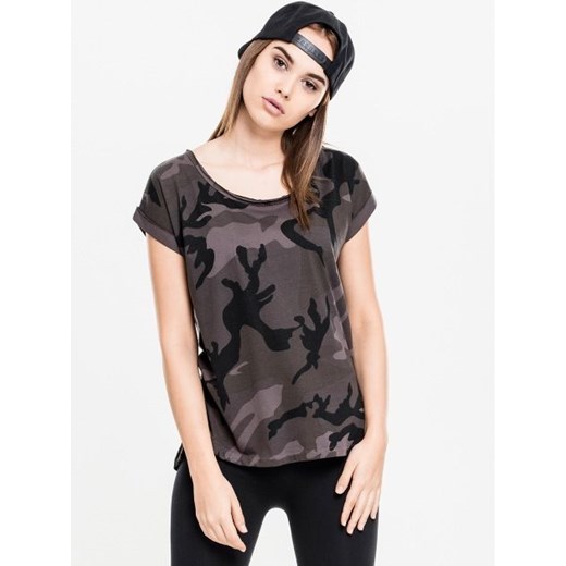 Ladies Camo Back Shaped Tee Dark Camo TB1635