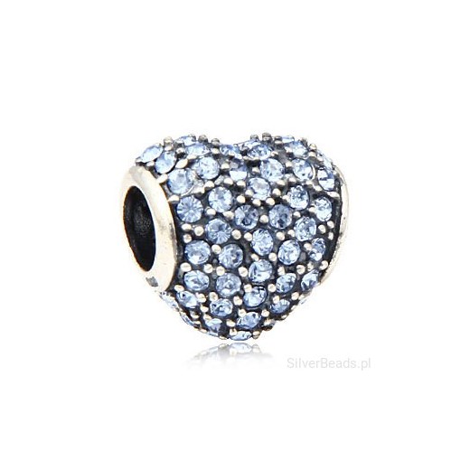 D354 Serce charms koralik beads srebro 925
