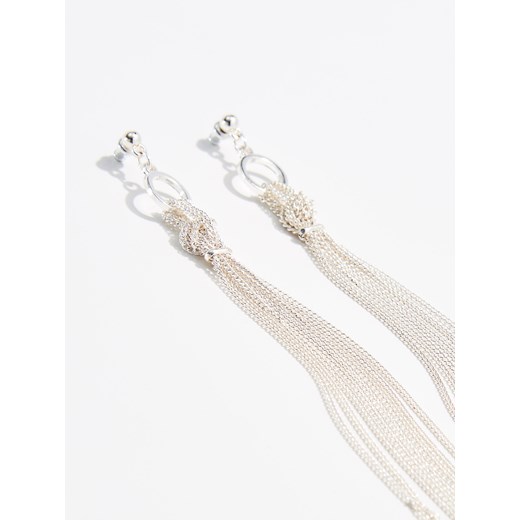 Mohito - Długie kolczyki z łańcuszkami - Srebrny Mohito  One Size 