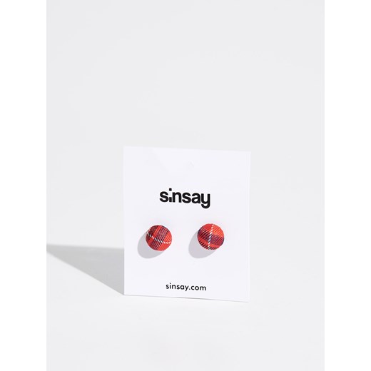 Sinsay - Kolczyki w kratkę - Wielobarwn  Sinsay One Size 