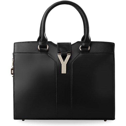 Czarna elegancka klasyczna torebka kuferek klamra