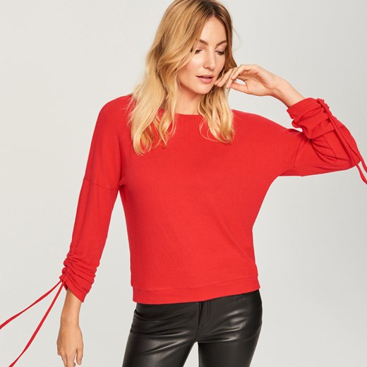 Reserved - Sweter z wiązanymi rękawami - Czerwony Reserved  M 