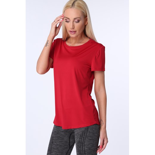 T-shirt luźny fason czerwony MR16618