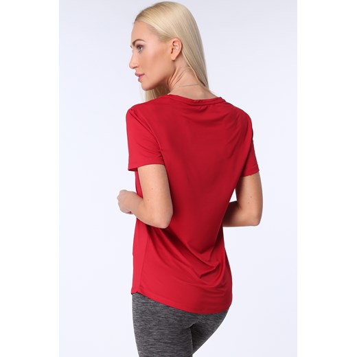 T-shirt luźny fason czerwony MR16618