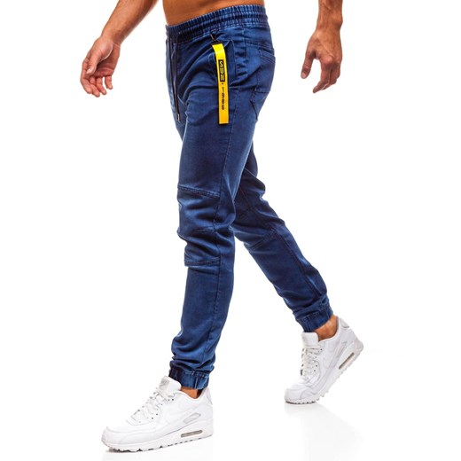 Spodnie jeansowe joggery męskie granatowe Denley Y257B Denley  XL 