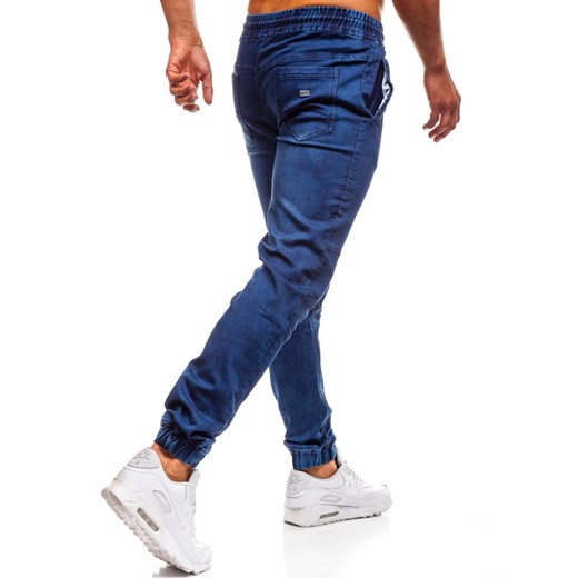Spodnie jeansowe joggery męskie granatowe Denley Y257B  Denley XL 