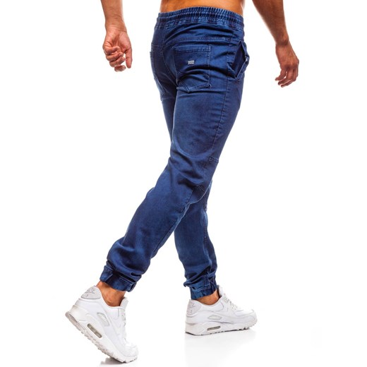 Spodnie jeansowe joggery męskie granatowe Denley Y257C Denley  2XL 