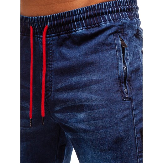 Spodnie jeansowe joggery męskie granatowe Denley Y267  Denley 2XL 