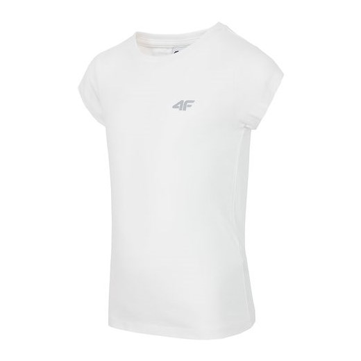 Koszulka dziewczęca, t-shirt HJZ18 JTSD001 4F (biała)  4F 152cm okazja SPORT-SHOP.pl 