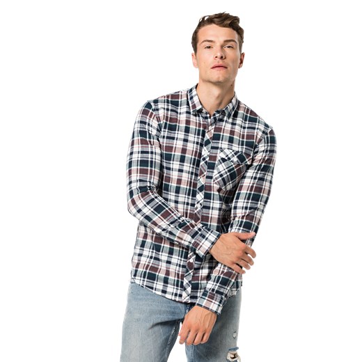 Koszula 'fitted check shirt'  Tom Tailor Denim M AboutYou