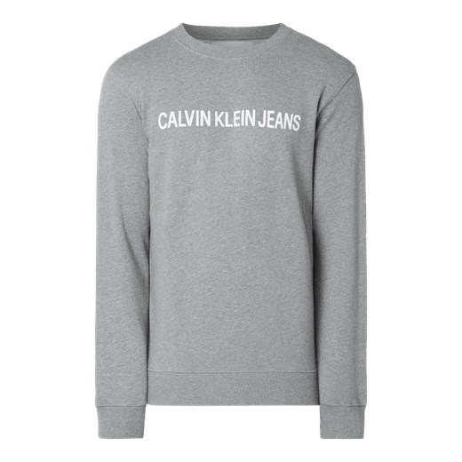 Bluza z nadrukowanym logo szary Calvin Klein XXL Fashion ID GmbH & Co. KG