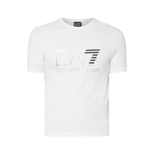 T-shirt z połyskującym nadrukiem z logo Ea7 Emporio Armani  S Fashion ID GmbH & Co. KG