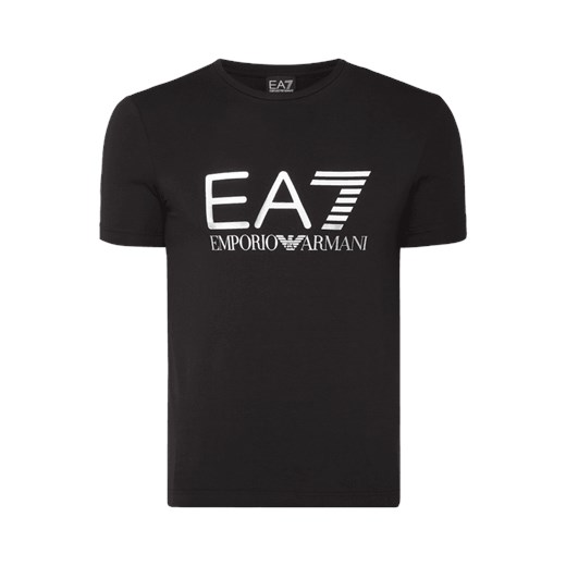 T-shirt z połyskującym nadrukiem z logo  Ea7 Emporio Armani XL Fashion ID GmbH & Co. KG