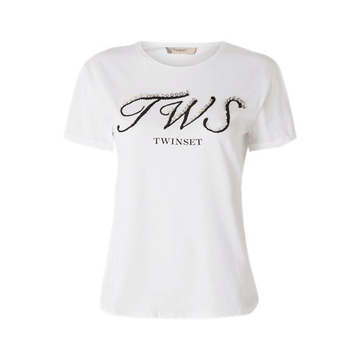 T-shirt z kontrastowymi detalami  Twin Set L Fashion ID GmbH & Co. KG