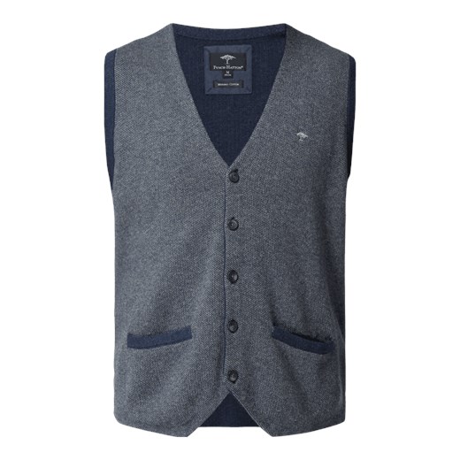 Sweter z mieszanki wełny merynosowej i bawełny Fynch-hatton szary L Fashion ID GmbH & Co. KG