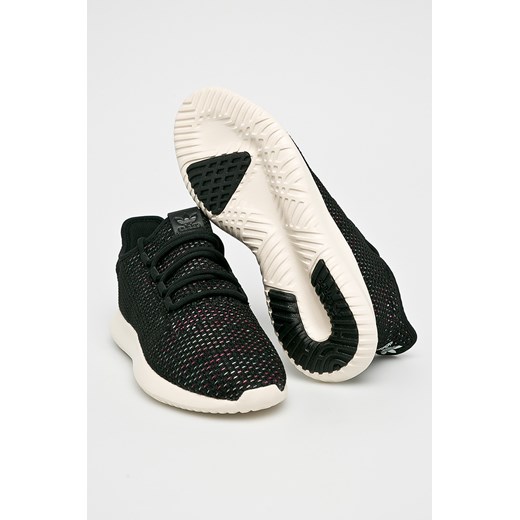 Czarne buty sportowe damskie Adidas Originals dla tenisistów w geometryczny wzór na koturnie 