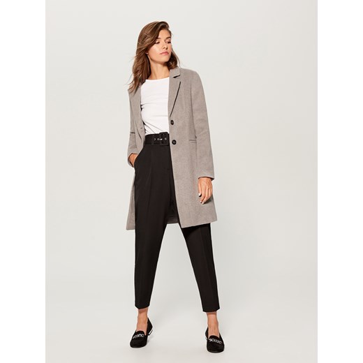 Mohito - Płaszcz z domieszką wełny - Jasny szar  Mohito 34 