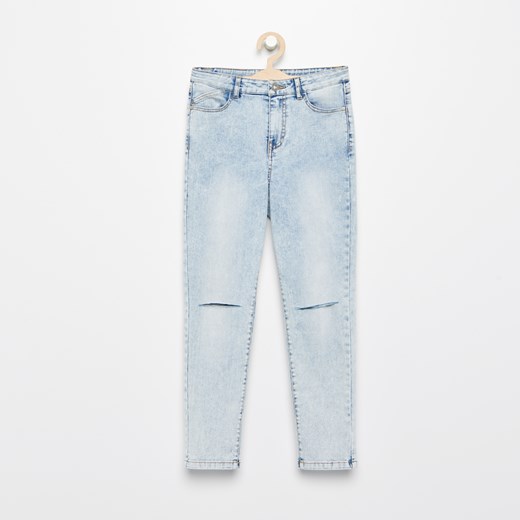 Reserved - Spodnie jeansowe mom fit - Niebieski  Reserved 152 