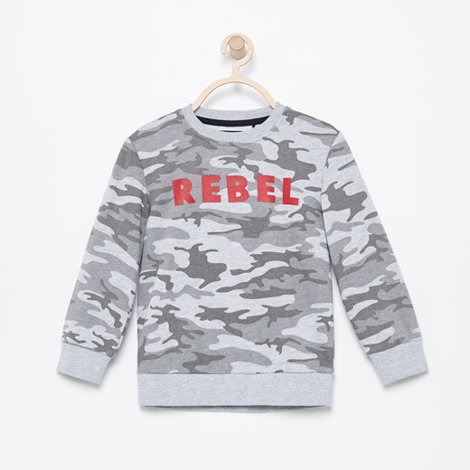 Reserved - Bluza moro rebel - Jasny szar Reserved  104 