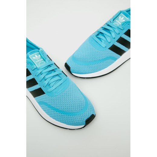 Buty sportowe damskie Adidas Originals dla biegaczy na koturnie skórzane gładkie sznurowane 