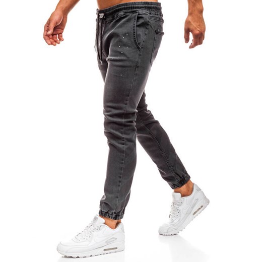Spodnie jeansowe baggy męskie antracytowe  Denley 2040 Denley  L 