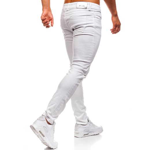 Spodnie jeansowe męskie białe Denley 8021 Denley  33/34 
