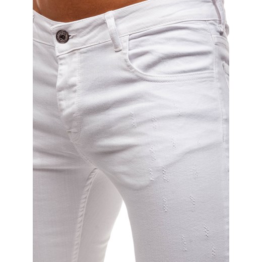 Spodnie jeansowe męskie białe Denley 8021 Denley  30/34 